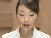 日本AV綜藝女主持在做節目時強迫顏射